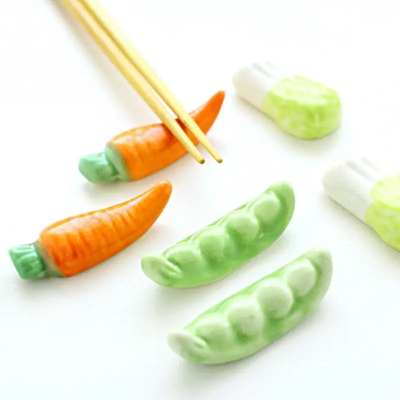 Japanese Ceramics Chopsticks Holder Creative Cute Vegetable Pillow
