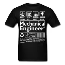 Мужская футболка с рисунком механика, футболка с коротким рукавом,, летняя Модная хлопковая футболка