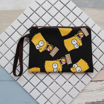 

IVYYE The Simpsonss Fashion Anime Cosmetic Bags Canvas Cartoon Soft Purses Coins Card Key Bags Kid Girl Gifts New