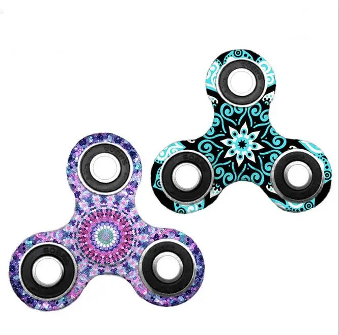 

ainbow brass Spinner Finger ABS EDC Hand Spinner Tri For Kids Autism ADHD Anxiety Stress Relief Focus Handspinner Toys