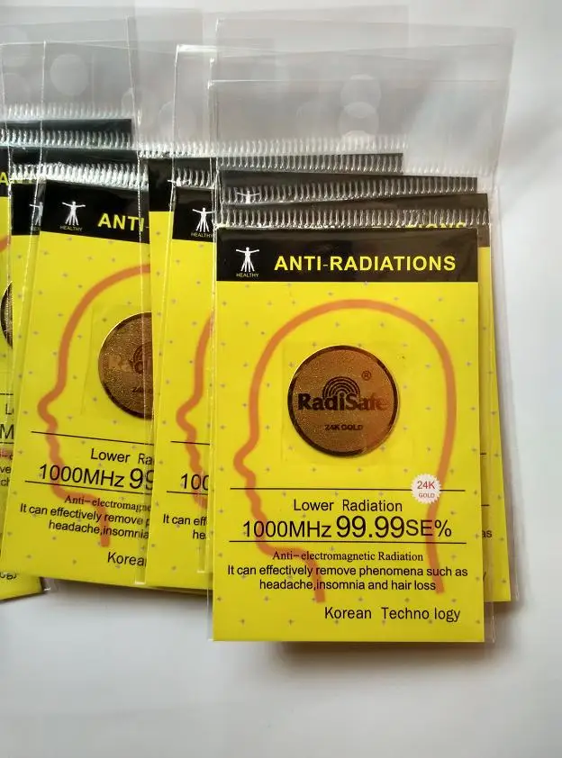 

2019hot product realy work shiled Radisafe 99.8%24K-Gold Radi Safe anti radiation sticker 100pcs/lot free shppin