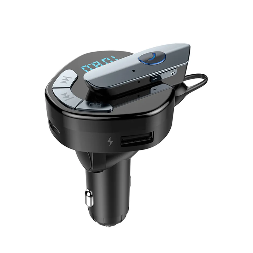 Автомобильный FM передатчик Bluetooth плеер с гарнитурой автомобильное зарядное