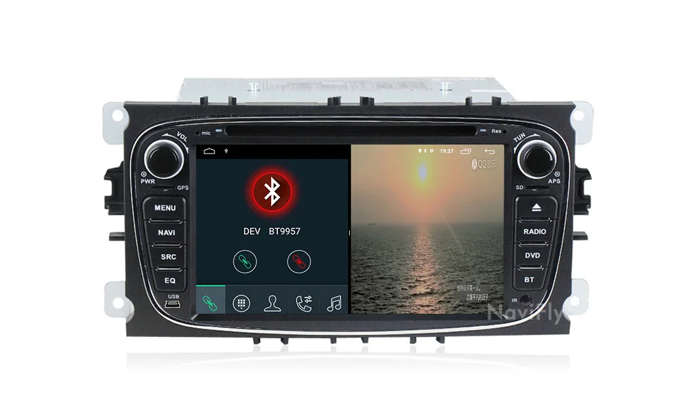 Cheap NaviFly 2 Din Android 9.1 AutoRadio GPS navigation for FORD/Focus/S-MAX/Mondeo/C-MAX/Galaxy 2G+32G 7808IC WIFI FM RDS USB MAP 14