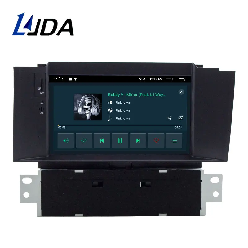 Perfect LJDA 1 Din 7 Inch Android 9.1 Car DVD Player For Citroen C4 C4L DS4 Wifi GPS Radio 2G RAM GPS Navigation Radio WIFI Multimedia 1
