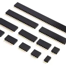 10 шт. x шаг 2,54 мм Pin Stright Female Однорядный контактный разъем полосы PCB разъем 2/3/4/5/6/7/8/9/10/11/12/13/ 14/15/16/20/40 Pin-код