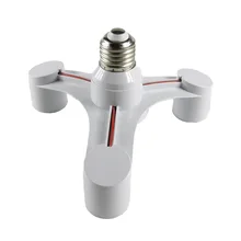 Адаптер основы лампы 3 в 1 E27 к E27 Светодиодный светильник патрон сплиттер адаптер держатель для фотостудии белый цвет Высокое качество 1 шт