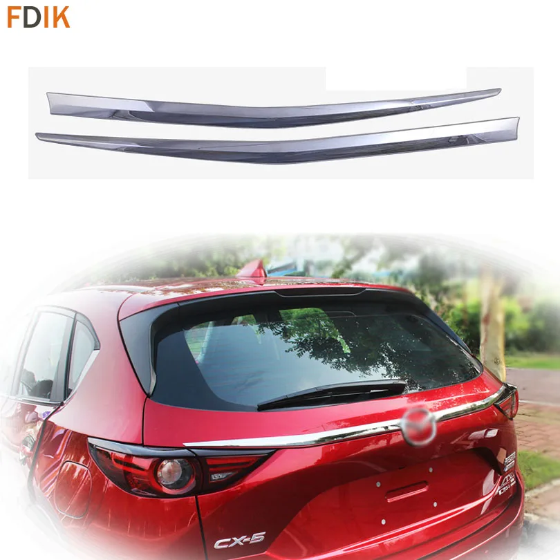Chromed Tail Rear Trunk Lid Cover Molding Trim Garnish for 2017 2018 Mazda CX 5 CX5in Racing