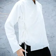 Женский весенне-осенний хлопковый льняной халат для медитаций shirtskung fu zen hanfu, одежда, наряд, униформа