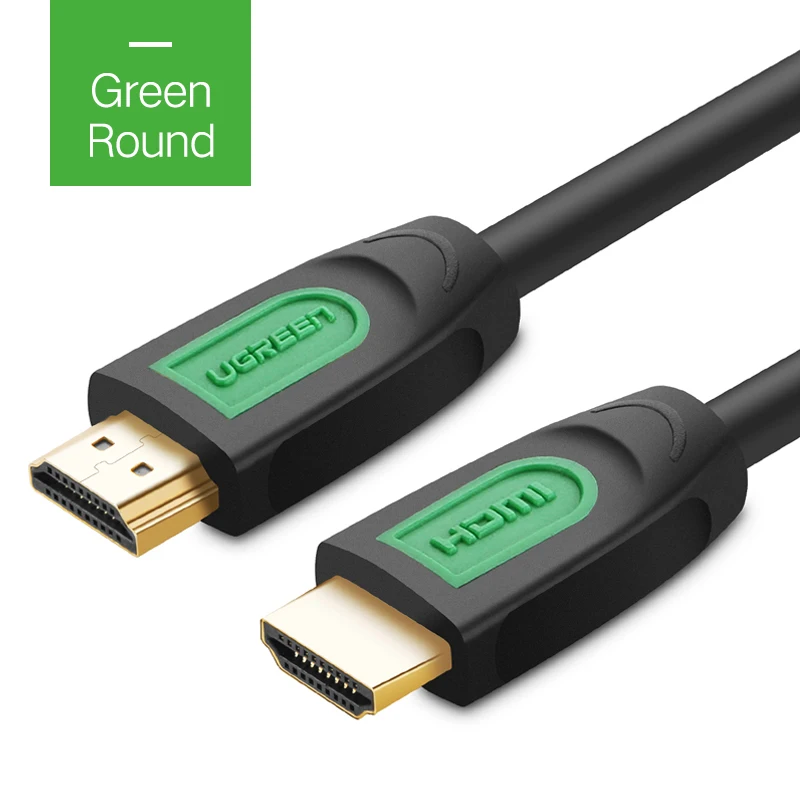 Ugreen HD101 hdmi HD кабель male-male позолоченный штекер ТВ-приставка компьютерная версия 1,4 v 3D 4K кабель для передачи данных - Цвет: Green Round