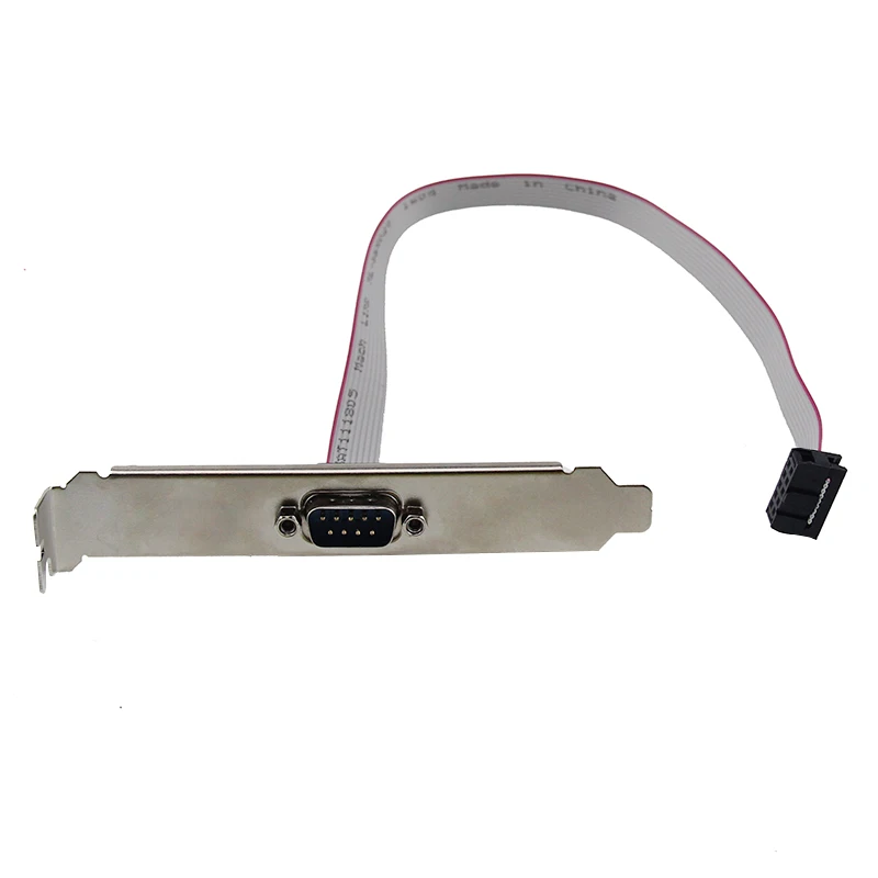 

Motherboard RS232 DB9 Pin Com Port Ribbon Serial Cable Connector Bracket QJY99