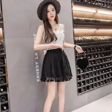 Летняя черная юбка в студенческом стиле, темпераментная юбка-американка в стиле Хепберн, модная темпераментная юбка для ноутбука