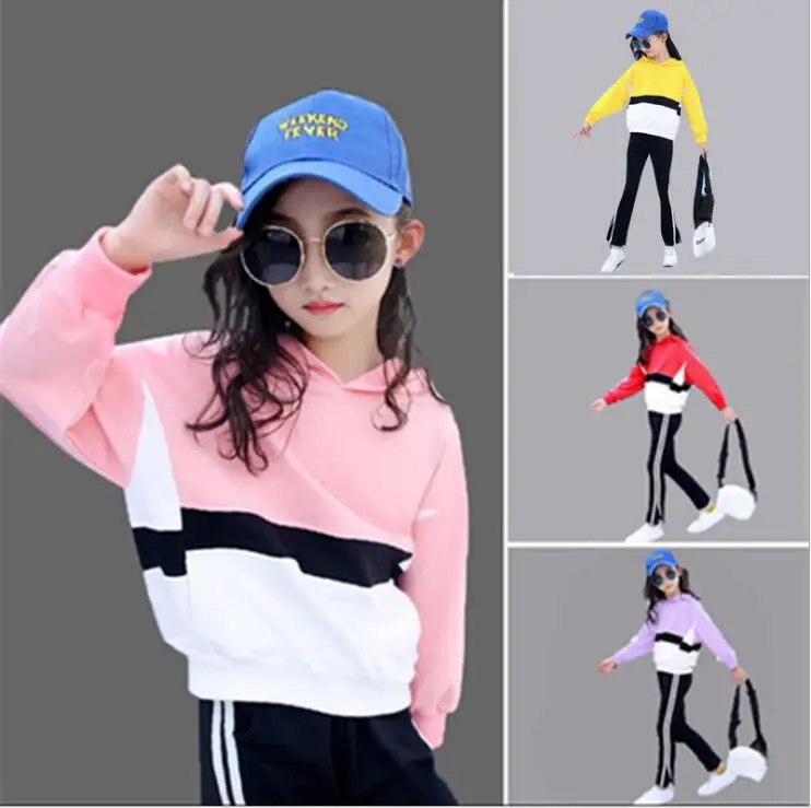 

2019 Kids Clothes Set Fashion Teen Girls Tracksuits Spring Autumn Sets Long Sleev 2pcs Children Suits Winter Little Girls Sets