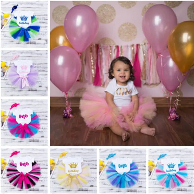 fashion girls 1st birthday party sets baby tutu cake smash outfits