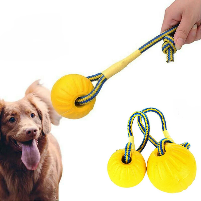 

1pc Pet Dog Bite Toy Indestructible Solid Rubber Ball Training Chew Play Fetch Toys Pet Products Supplies New Hot