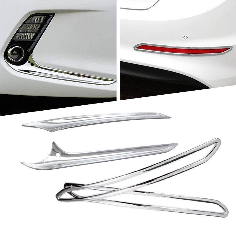 

Front Fog Lights Cover Rear Foglights Trim Cover Trim ABS Chrome Exterior Decorate For Hyundai Elantra 2017 2018