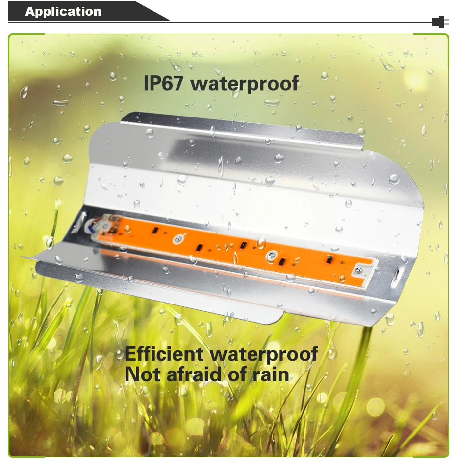 Светодиодный светильник, лампа для выращивания, точечный светильник, IP67, водонепроницаемый, фитолампа, 110 В, 220 В, 50 Вт, светильник для выращивания растений, посев цветов, теплица, Гидропоника