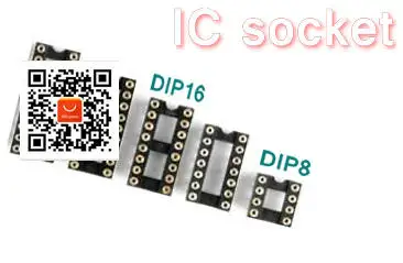

Round hole IC socket IC seat / DIP8 socket / DIP-14 seat / DIP16 socket / Conventional Size 20pcs/lot