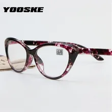 YOOSKE очки для чтения «кошачий глаз» Для женщин сверхлегкие женские очки s по рецепту диоптрий+ 1,0 1,5 2,0 2,5 3,0 3,5