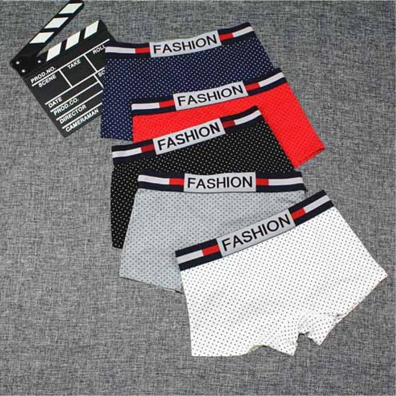 

Pholeey New Fashion Female Boyshorts Underwear Women Cotton Panties Dot Print Soft Mid-Rise Ladies Briefs M-2XL P18207