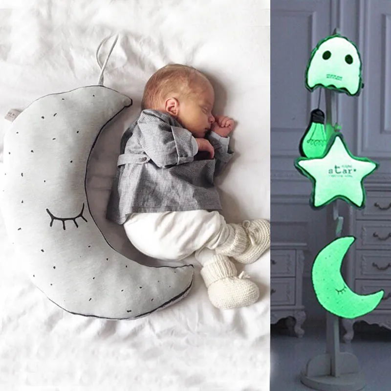 Pillows for Bedroom Baby Calm Pillow Room Moon Cushion Night Luminous Nest Pillow Toddler Room
