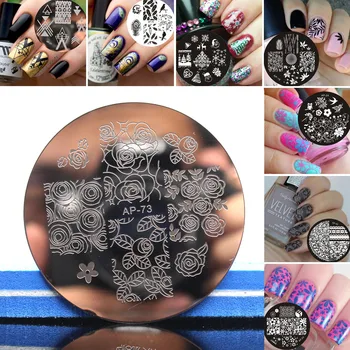 

2019 New Series Stamping Plates Nail Stencil Nail Art Image Plate Template Nail Disk Stamping Plates
