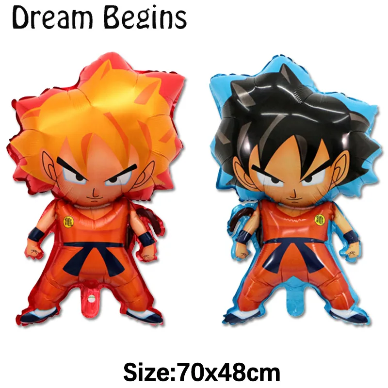 

Dragon Ball Large 3D Aluminum Balloon Child Birthday Dragon Ball Theme Party Background Decoration Saiyan Children Floating Toys