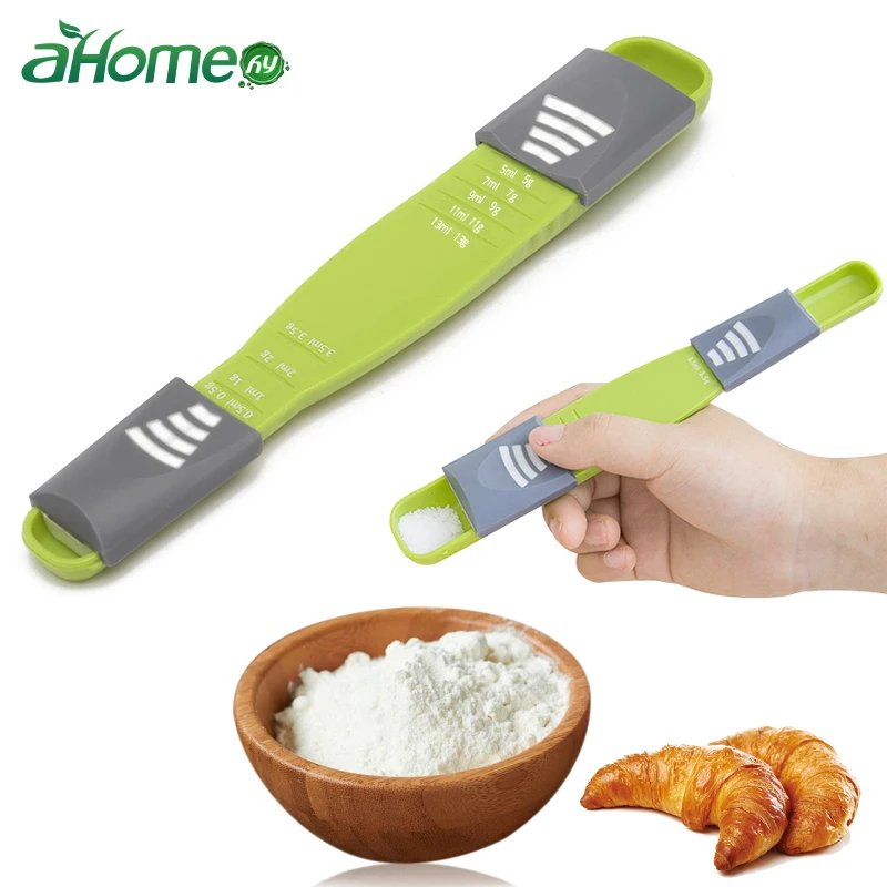 

Eight Stalls Adjustable Kitchen Scale Measuring Spoons Measure cup Double End Metering Spoon baking tool Kitchen Gadgets