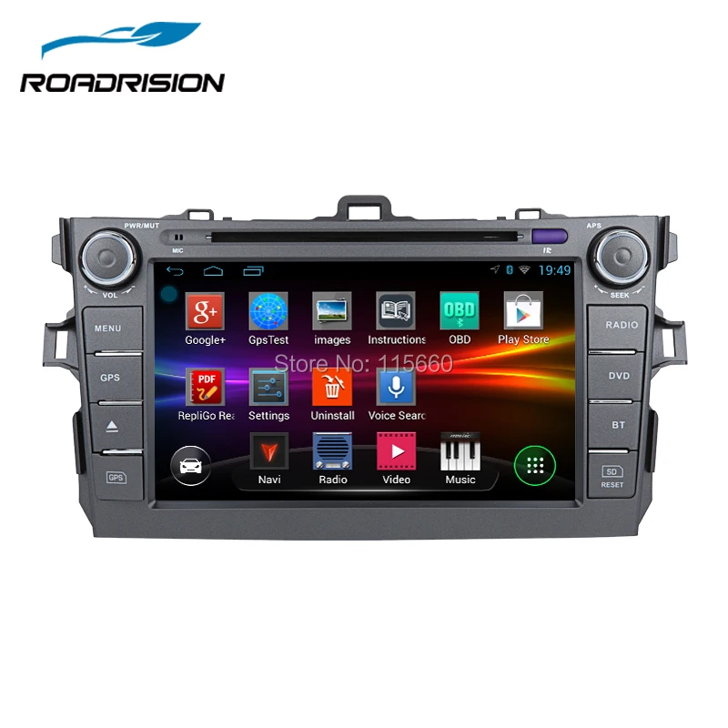 Автомобильный DVD плеер RoadRision 8 &quotAndroid 6 0 для Toyota Corolla 2007 2011 Bluetooth gps навигация радио