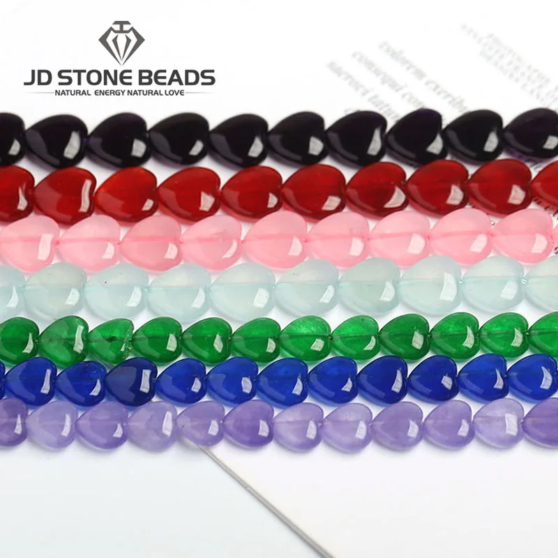 

JD Stone Beads free shipping Natural Rose Quartz Heart Shaped mixed color chalcedony Crystal Carved Palm Love Healing Gemstones