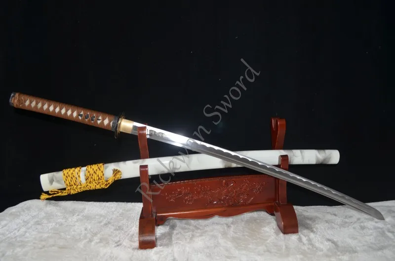 100%Handmade High Carbon Steel Chinese Sword Full Tang Katana Bamboo Fitting 