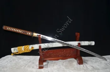 

HANDMADE 1060 HIGH CABRON STEEL HAMON JAPANESE SAMURAI KATANA SWORD SHARP BLADE FULL TANG IRON TSUBA CAN CUT BAMBOO TREE