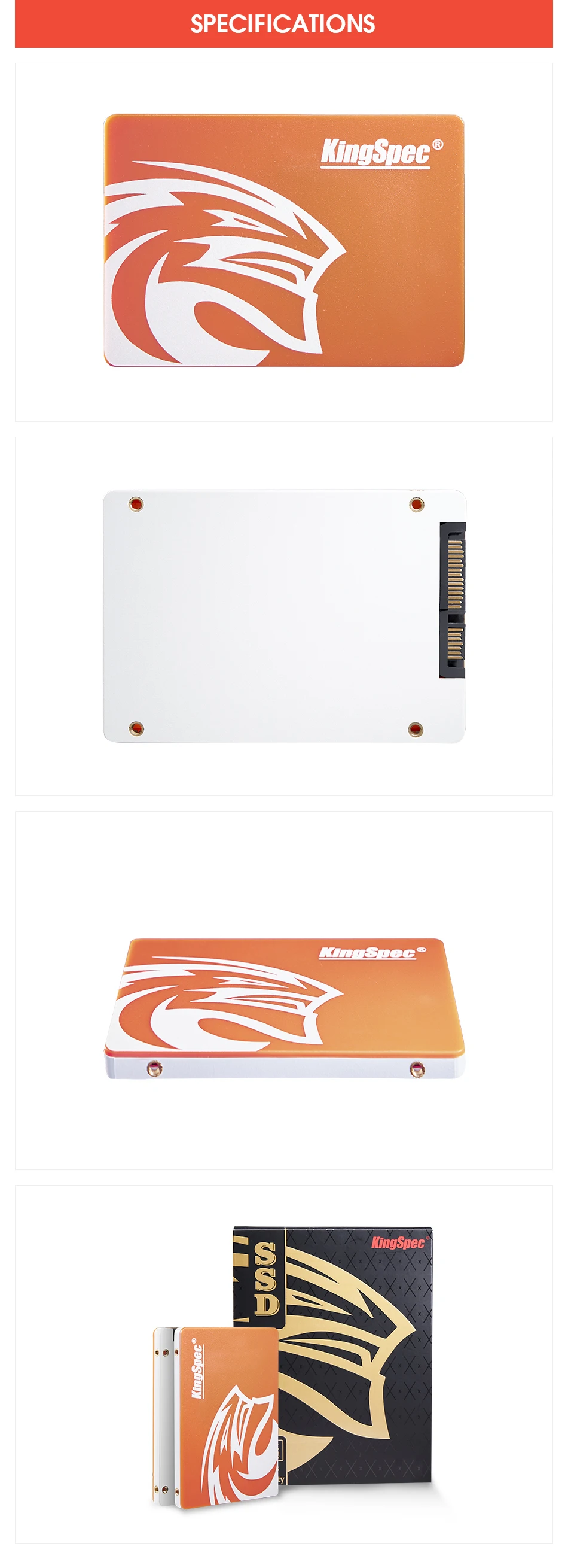 KingSpec SSD 2,5 ''SATA3 256GB SSD твердотельный накопитель для SONY PCG-6Q1T ASUS EeePC 1000HC Apple Macbook Pro mid 2012 SONY PS3