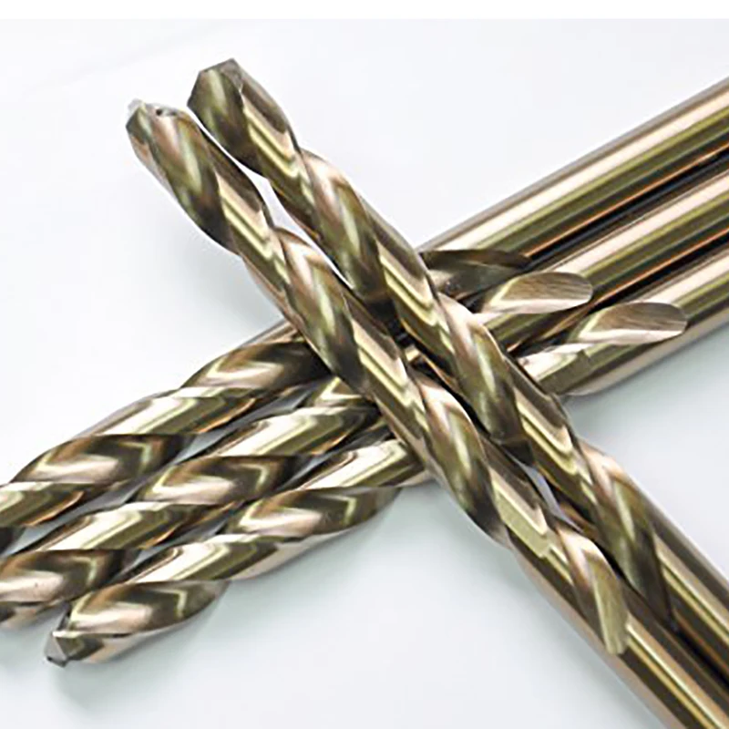 DRILLFORCE 5PCS 7/16" Cobalt Twist HSS Drill Bits Metalworking Tools Drilling For Metal Mild