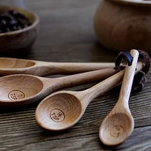 Новинка, 4 шт., тонкая деревянная кухонная ложка для соли, для приправ, мерная ложка для детей, для еды, рисовая ложка, для торта, десерта, ложка, кухонные инструменты