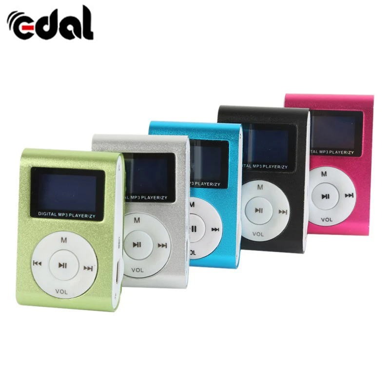 

EDAL Stylish Mini Mp3 USB Clip with LCD Screen Support 32GB Micro SD TF New Design Sport Gym