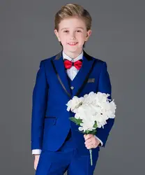 Последние конструкции пальто брюки синий Для мужчин Костюмы свадебное детское платье вечернее Тощий брак пиджак пользовательских 3
