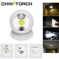 Motion Sensor LED Night Light Wireless USB Rechargeable Magnet Wall Lamp 360 Rotated Night Light For Stairs Bedroom Kitchen