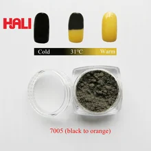 Термохромный пигмент, горячий активный порошок, температура активный пигмент, цвет: черный к orange, температура активации: 31C, 1 лот = 10 г