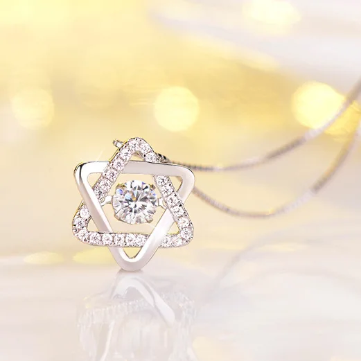 

Drop Shipping 925 Sterling Silver Hexagram David Star Necklaces Pendants&Necklaces Jewelry Collar Colar de Plata