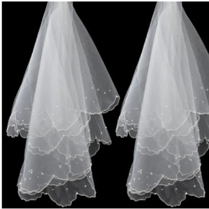 Фата свадебная двухслойная короткая жемчужная бежевая 2018|bridal veil|wedding bridal veilveil for
