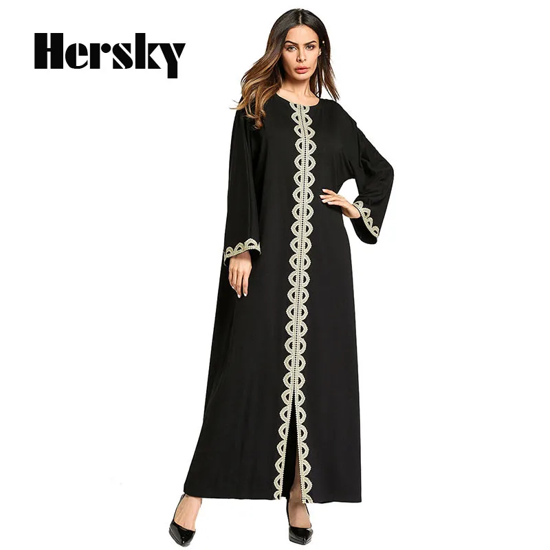 muslim women black dress