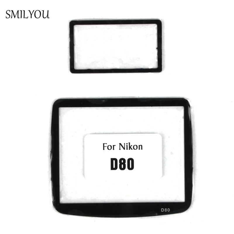 

SMILYOU Screen Protector for Nikon D80 D90 DSLR SLR camera Compact LCD Optical Glass Screen Protective Film Camera Accessories