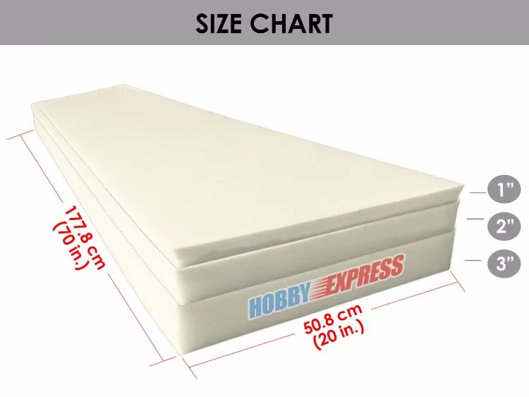 SIZE CHART 20x70