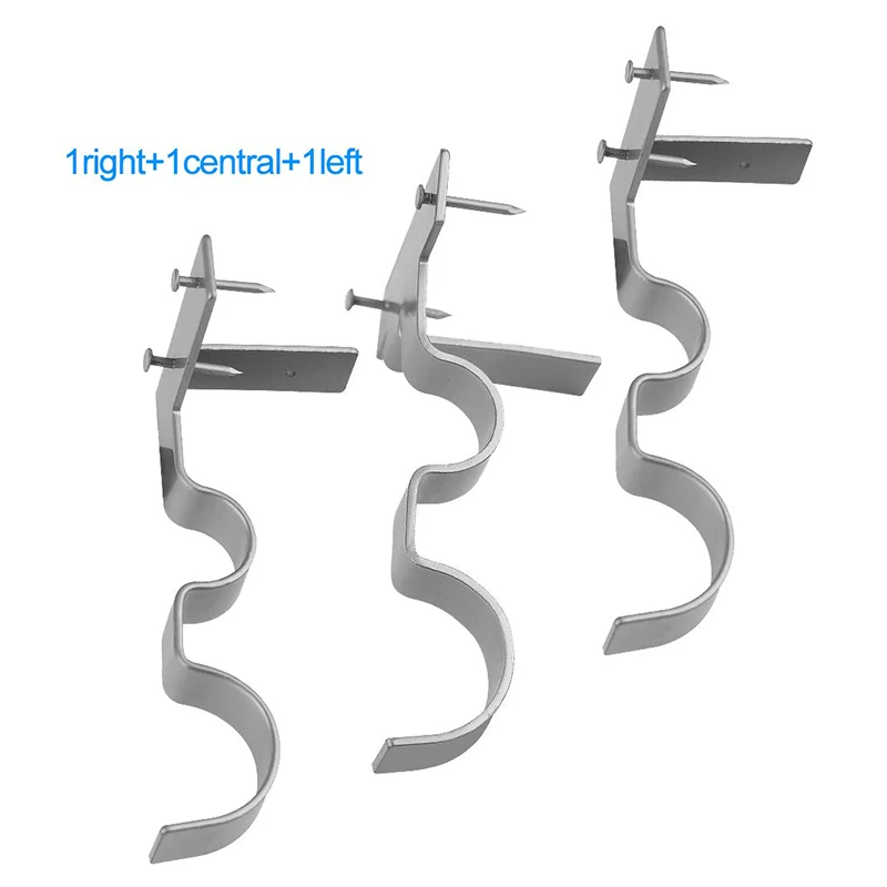 2 шт/3 шт беспробиваемый двойной опорный карниз для штор в оконную рамку кронштейн креативный Римский стержень кронштейн 9