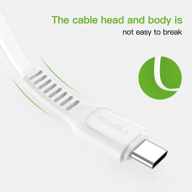 T-phox USB نوع C كابل لسامسونج غالاكسي S10 S9 S8 زائد شياو mi mi 9 سريع شحن USB-C شاحن الهاتف المحمول USBC نوع-C كابل