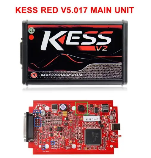 Красный KESS V2 V5.017 V2.47 ECU чип тюнинг ЕС Мастер онлайн KESS 5,017 KTAG 7,020 менеджер Тюнинг Комплект для автомобиля грузовика - Цвет: KESS Main Unit