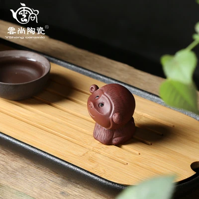 Yixing чайный питомец фиолетовая глина Милая обезьяна ручной работы грязь