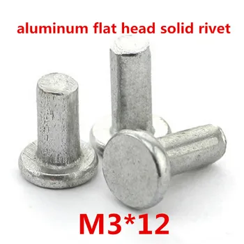 

1000pcs m3*12 aluminum flat head solid rivet