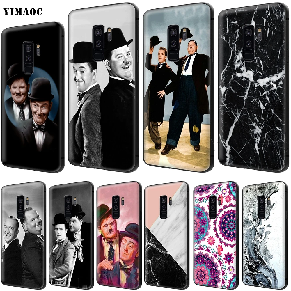 

YIMAOC Laurel and Hardy Soft Silicone Case for Samsung Galaxy S6 S7 Edge S8 S9 Plus A3 A5 A6 Note 8 9
