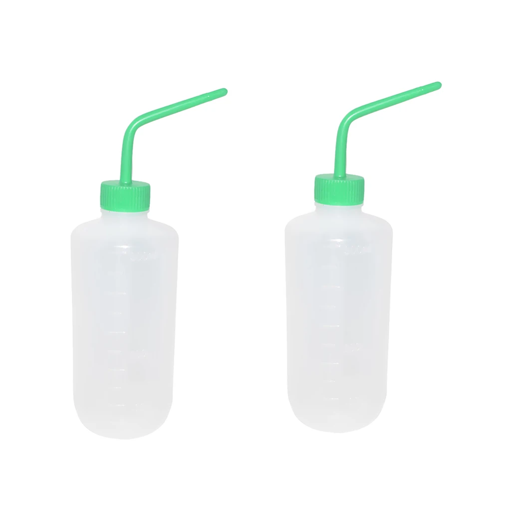 Garden Watering Can/Tattoo Plastic Squeeze Water/Soap Wash Bottle - Green, 500ml (2Pack)
